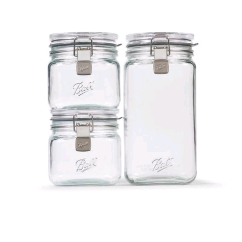 Ball storage latch jars_ 3 pack